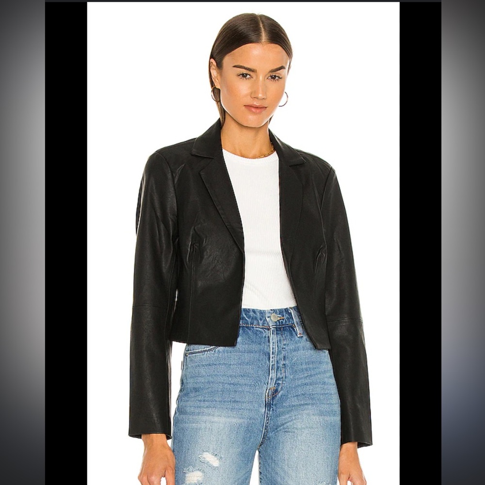 Women's Black faux Leather Jacket